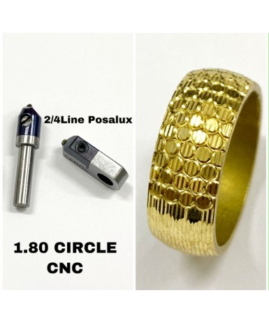 Cerre Tools Diamond CNC 1.80 Circle Posalux 2/4LINE Jewelry Making Design 2pcs