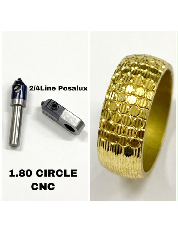 Cerre Tools Diamond CNC 1.80 Circle Posalux 2/4LINE Jewelry Making Design 2pcs